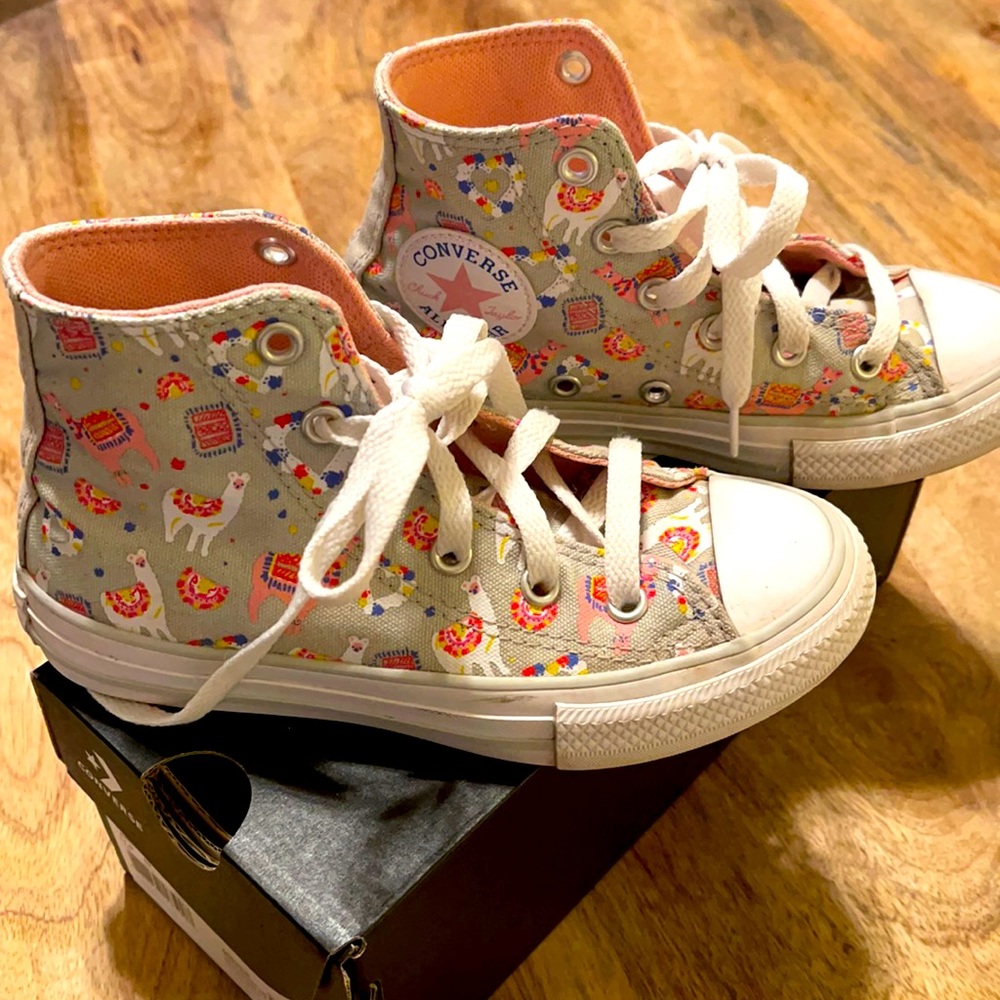 Girls size 12 Llama Converse